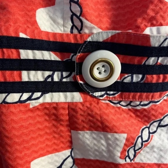 Lilly Pulitzer Size10 (fits like 6-8)Booze Cruise Kirkland Dress in Orange/White - Picture 4 of 5